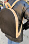 Handmade Black Cream Backpack with Zippered Inner Pocket, Modern and Stylish for Daily Use - 4