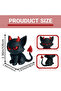 S Cute Devil Cat Figurine, Black Red Angry Cat Sculpture, Gothic Home Decor for Cat Lovers, For Li. - 5