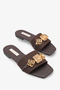 Puenba Women's Accessory Slippers - Brown Nubuck - 2