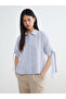 Nevavm Women's Striped Shirt with Bow and Difference