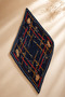 Black 50*50 Pleated Scarf Model with Gold Buckle - 4