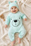 Children's Baby Jumpsuit with Smiling Face and Hat