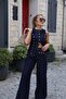 Nox Women's Yellow Studded Detailed Premium Denim Vest - 4