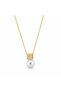 Women's Steel Necklace with Pearls and Zircon Stones |   Anti-Tarnish, Anti-Allergic, Gold-Plated - 7