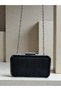 Black Laser Snake Women's Evening Dress Bag Black Metal and Chain Wedding Engagement Graduation - 5
