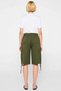 Women's Bermuda High Waist Wide Leg Pocket Detailed Lace-Up Flat Pattern Denim Rigid Short - 5