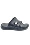 Asker 1920-San 100% Genuine Leather Men's Full Orthopedic Sandals Slippers Black - 2