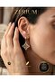 Women's Minimalist Dangle Steel Earrings with Geometric Flower Figure 2.5 cm - 6