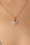 Gold Blue Color Figure Women's Necklace 5886 - Stepco5023-2659 - 2