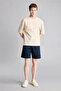 100% Cotton Relax Fit Elastic Lace-Up Waist Bermuda Shorts G8136Ax26Sm - 3