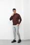 Wick Patterned Crew Neck Sweater - 4
