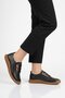 Black Genuine Leather Anatomical Women's Casual Shoes Z681 Z - 3