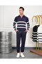 High Quality Zipper Detailed Patterned Knitwear