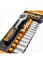 12 Piece 1/2 Inch Drive Ratchet and Socket Set Chrome Vanadium Steel Fastening Tool Kit - 7