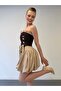 Lace Detailed Strapless Corset - Balloon Skirt Set - 5