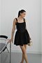 Black Dress with Bow Tie Detail on the Strap - 4