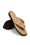 Women's Genuine Suede Beige Slippers - 4