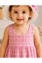 Baby Girl Hat and Back Bow Detailed Strap Dress - 4
