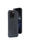 Apple iPhone 15 Pro Max Case Sara Leather Case with Business Card Holder - Black