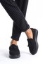 Zrj154 high quality laceless tasseled men's daily loafer - suede black - 5