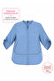 Plus Size Viscose Shirt with Stone Detail on the Judge Collar - 2