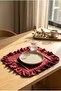 Cotton Ruffled Square Placemat Set of 6 Placemat 33 cm - 2