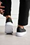 Black (White Sole) Lace-Up Men's Casual Shoes - 4