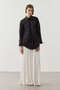 Eyelet Lace-Up Shirt Black