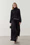 Drawstring Draped Trousers Set Black - 6