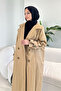 Dima Back Button Detailed Trench Coat - Camel - 8