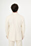 Textured Slim Fit Mono Collar Men's Jacket with Pocket Beige - 41500.26Y - 5