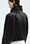 Oversized leather anorak - 5
