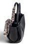 Black, Tulip Model, with Scarf, with Puppy, Cross Strap, Women's Hand and Shoulder Bag - 6