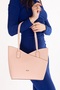 Women's Double Compartment Hand and Shoulder Bag Ald.6754 Powder