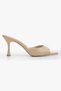 Women's Krista Nude Skin Heeled Slippers - 4