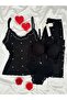 Women's Lingerie Strap Ruffle Pajama Set