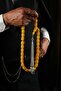 Şahin Ağa Series Large Size Crimped Amber Prayer Beads
