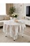 Velvet Laced Coffee Table Cover - 2