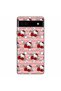 Case compatible with Google Pixel 6A Silicone Gel Tpu Hello Kitty Pink Pattern