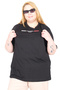 Mode XL Real Big Size Women's T-Shirt Bis Yaka Dream U26126 Black - 4