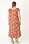 Women's Plus Size Patterned Cotton Pocket Maxi Length Sleeveless Dress - 5