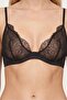 Women's Black Embroidered Bra Set - 2