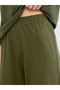 Olive Cotton Longline T-Shirt and Pants Set - 6