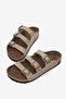 Women's Beige Comfortable Fit 3 Buckle Strap Slippers - 3