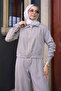 Mink Zippered Jacket and Tencel Trousers Set - 3