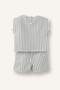 Crew Neck Striped Sleeveless Top Shorts Bottom 2-Piece Ecru Set Baby Girl H8618A526Sm - 4