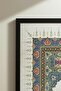 Allah Written Classic Illuminated Patterned Single Wooden Table - Black Wooden Framed Home and Business Table - 4