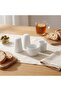 Saturn 4 Piece Porcelain Salt and Pepper Shaker Serving Set - 2