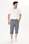 Men's Embroidery Detailed Pocketed Micro Deniz Capri Gray 2666-g - 4