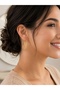 Stainless Steel Triple Crossing Gold Hoop Earrings - 6